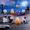 Tombstone Mini Pumpkin Resin Doll Castle Decorate Hallowmas Doll House Accessories Props Skull Halloween Ghost Miniatures
