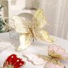 Fabric Glitter Butterfly Ornament Artificial Butterfly Christmas Tree Hanging Decoration for Ceiling Wall Tree Wreath Decor