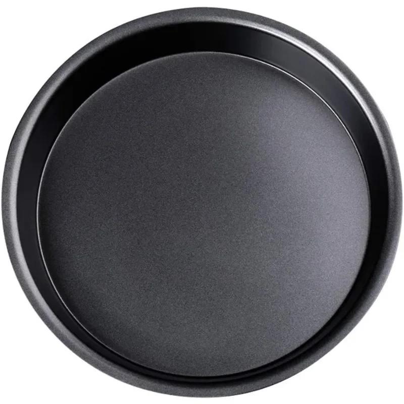 1pcs 8/9/10 Inch Round Pizza Pan Microwave Oven Pan Chip Tray Dish Carbon Steel Non-stick Mold Baking Tool Kitchen Supplies