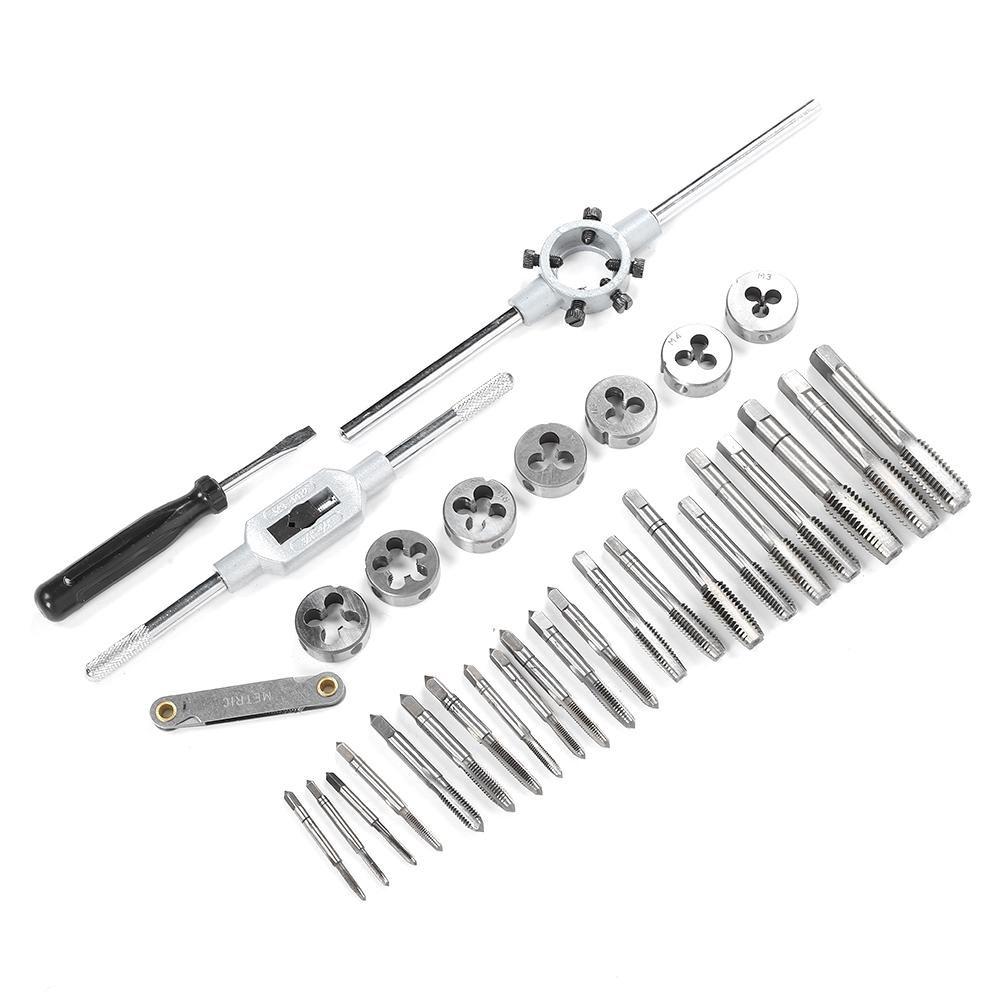 Набор из 32 шт. Набор ручных инструментов для метчиков из легированной стали с высокой твердостью