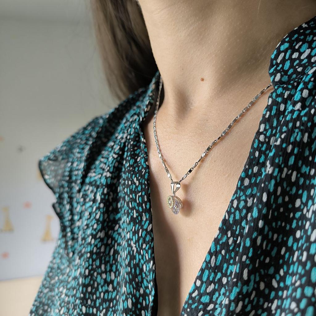 Серебряная подвеска с фианитами (2186649)