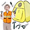 Children'S Role Play Diy Tent, Engineering Maintenance Station Vest Tent Set Indoor And Outdoor Toys