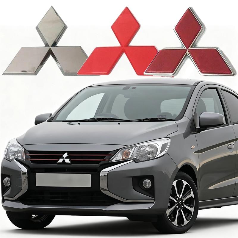 Car Front Grille Emblem Rear Trunk Badge Sticker for Mitsubishi Ralliart Lancer ASX Colt Pajero Outlander Eclipse EVO Colt L200 EQ1