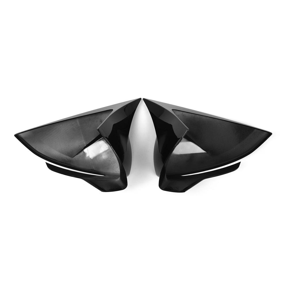 Side Mirror Cover   for Rrview Mirror Housing, 2Pcs Black ABS Replacement 5F0857537B 5F0857538B Set