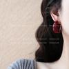 Ретро серьги Ankara красные женские новый темперамент высококачественные осенние и зимние серьги нишевая мода универсальные серьги