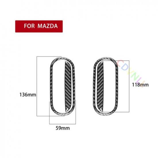 4Pcs Carbon Fiber Door Handle Panel Cover Trim For Mazda MX-5 Miata 2009-2015