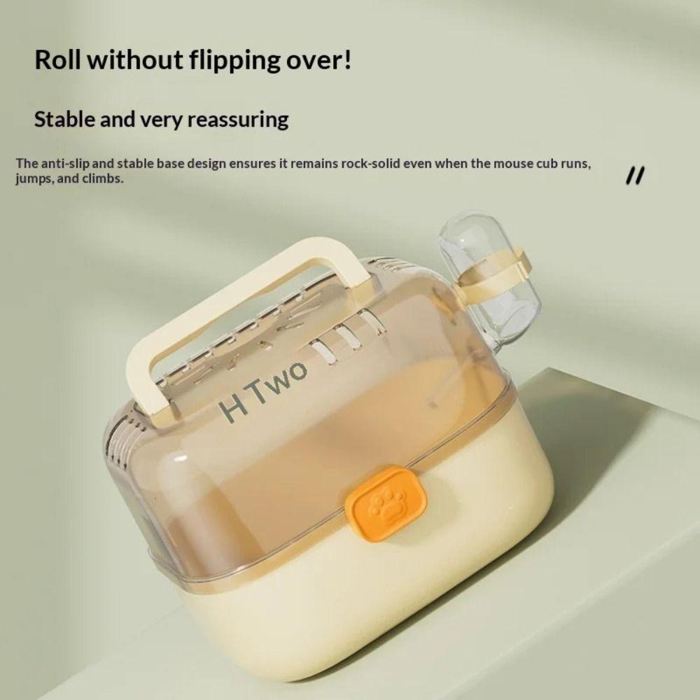 Secure Latches Small Pet Cage Ventilated Guinea Pig Handheld Case Hamster Travel Carrier Outdoo