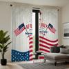 2 шт. HD Июль День Независимости Американский флаг декоративная занавеска Красная завязка цифровая печать занавеска Домашний декор стиль Декорати