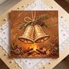 DIY Мини-набор для рисования жемчугом в рамке, холст с бисером, декор для дома, рождественские колокольчики, шишки, праздничный камин, настенное искусство