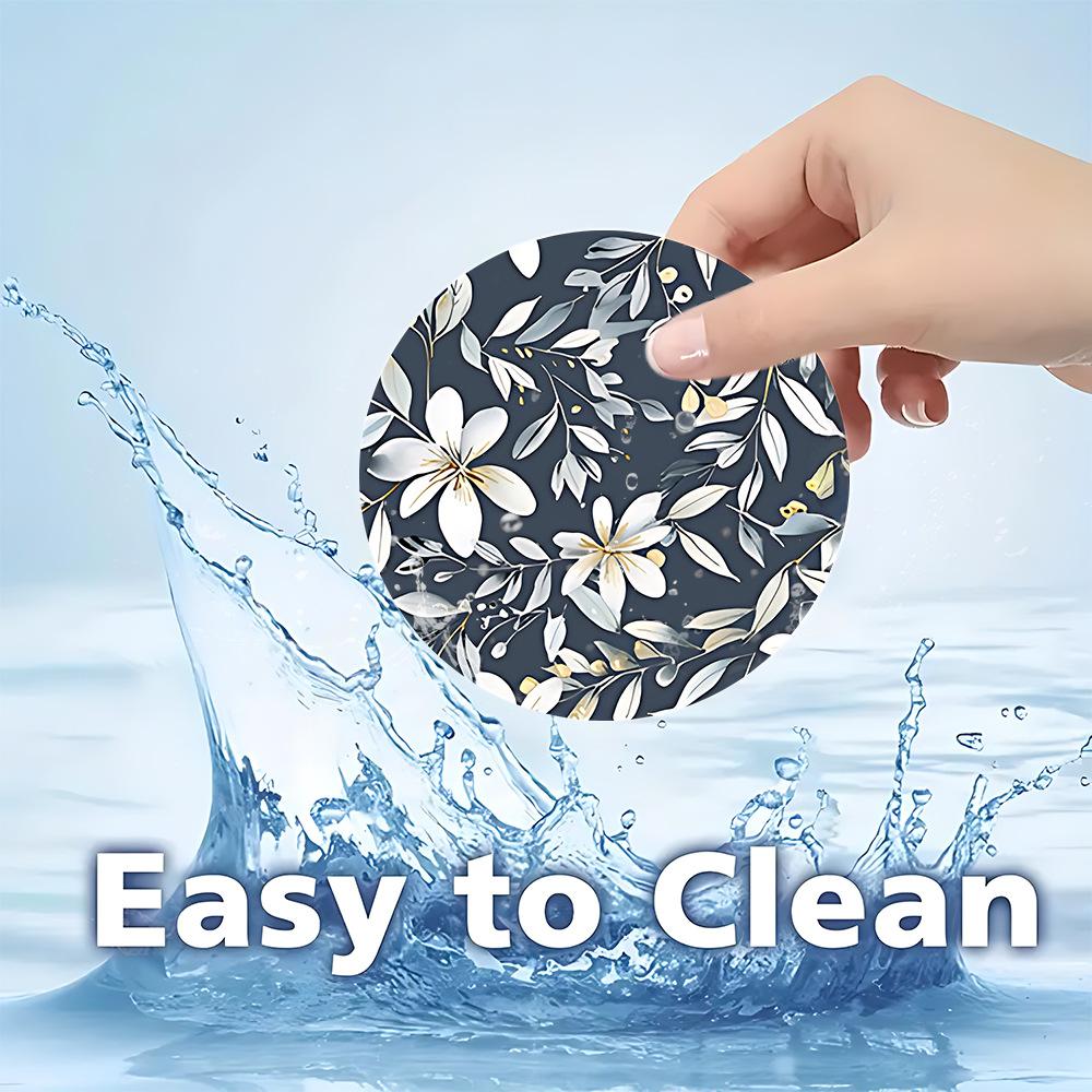 2 шт. Маленький Белый Цветок Автомобильная Подставка под Стакан Автомобильная Противоскользящая Подставка Подставка под Стакан для Воды Хранение на Центральной Консоли Противоскользящая Подставка Подставка под Стакан для Воды