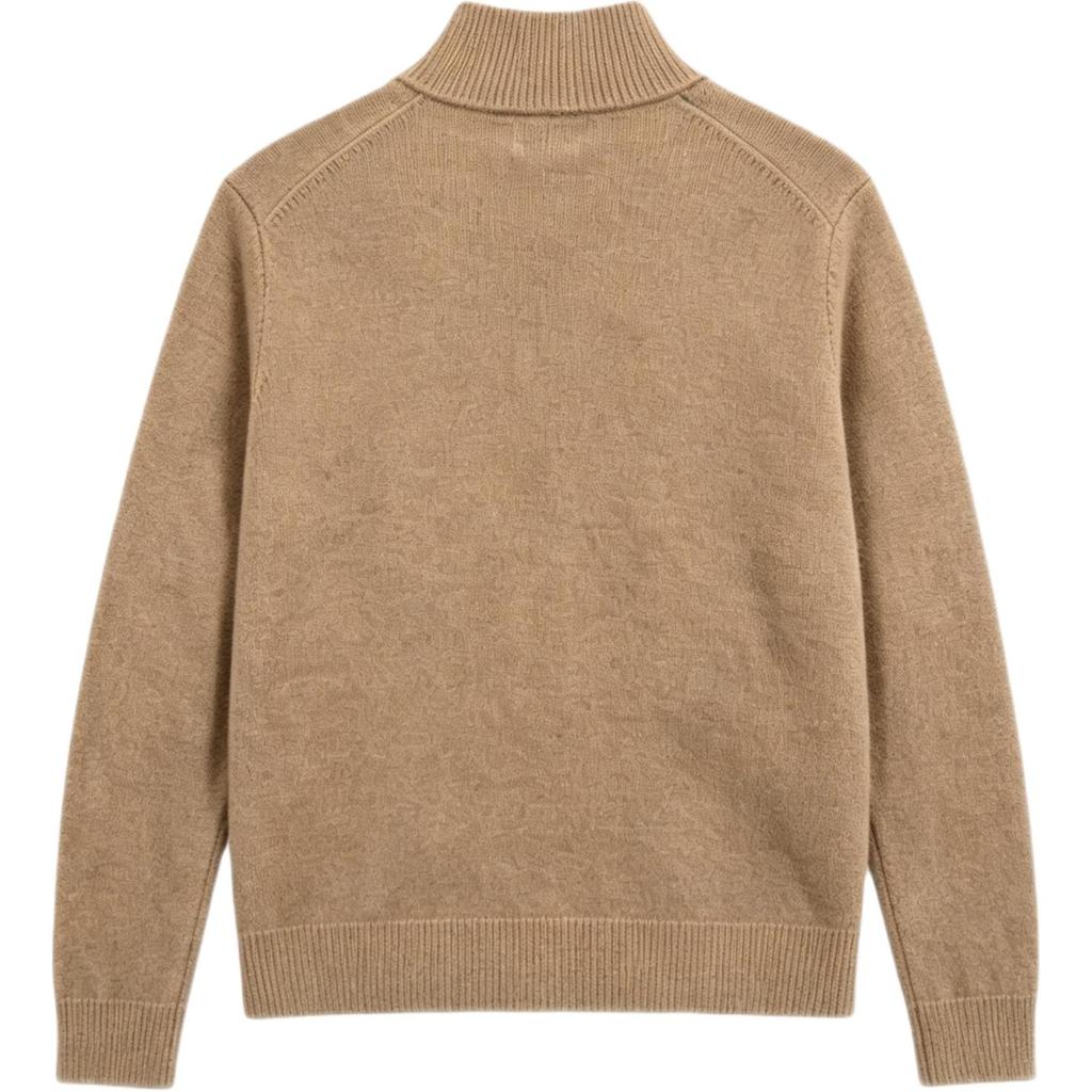 Polo Ralph Lauren FW25 Вязаный свитер на молнии с высоким воротником и вышитым логотипом Классическая версия Мужской свитер 710892482-017