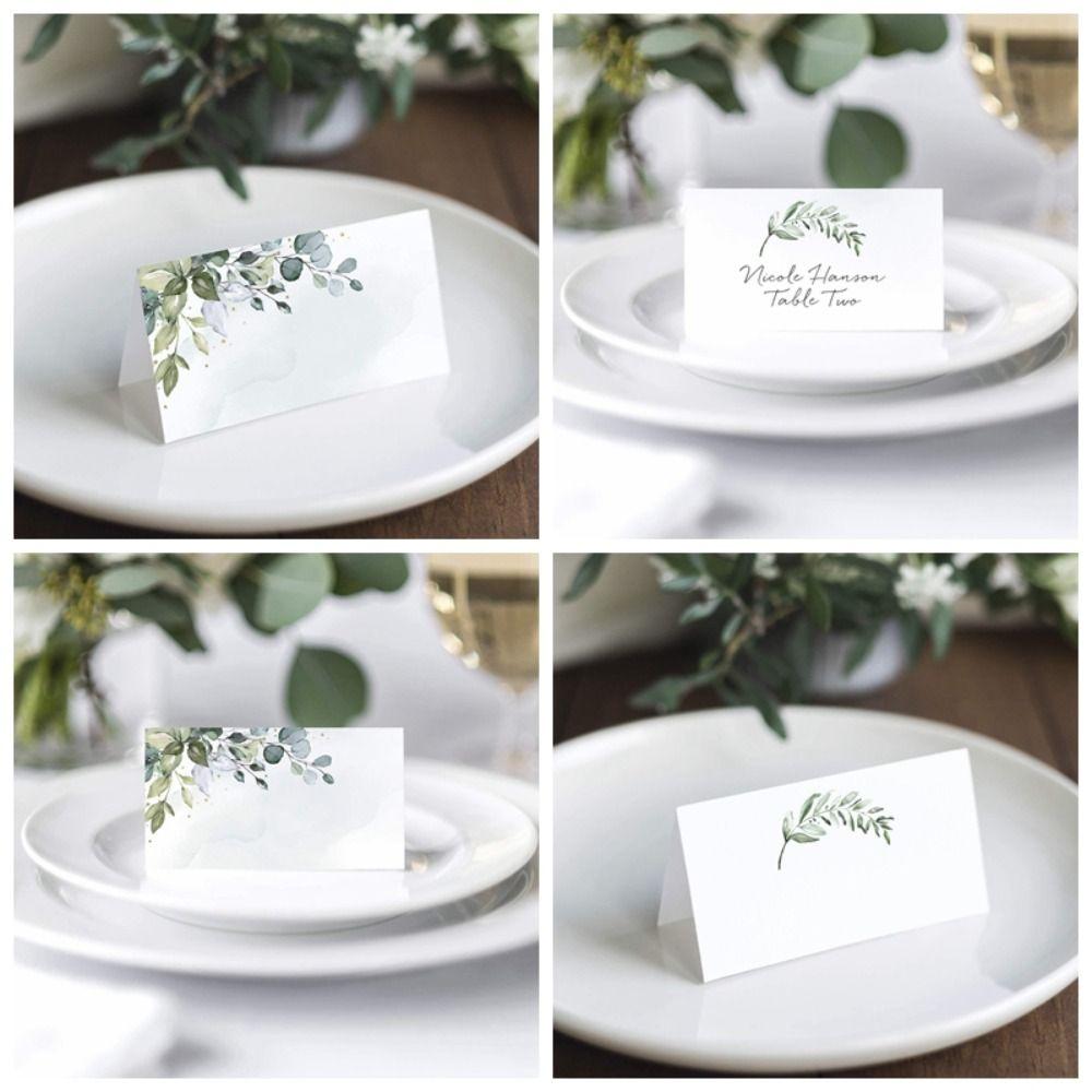 50pcs Blank Table Place Cards Seating Place Cards Name Food Table Setting Wedding Place Cards Dinner Party Seating Wedding Decor