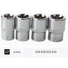 Набор из 14 шестигранных торцевых головок E-Torx с футляром 1/4, 3/8, 1/2 дюйма, набор внешних звездообразных головок с наружным стержнем E4-E24