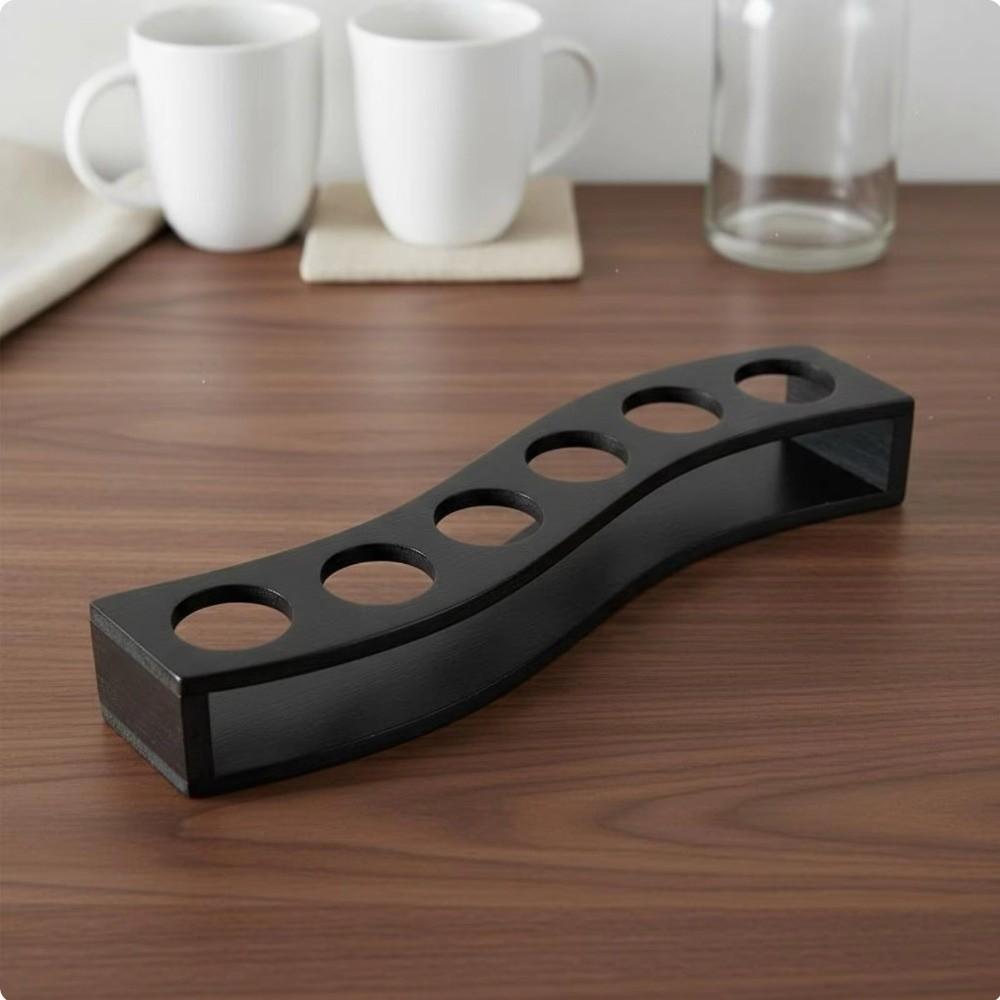6/12 Holes Bamboo Shot Glass Tray Save Space Wine Cup Shelf Multipurpose Glass Cup Holder Wine Bar