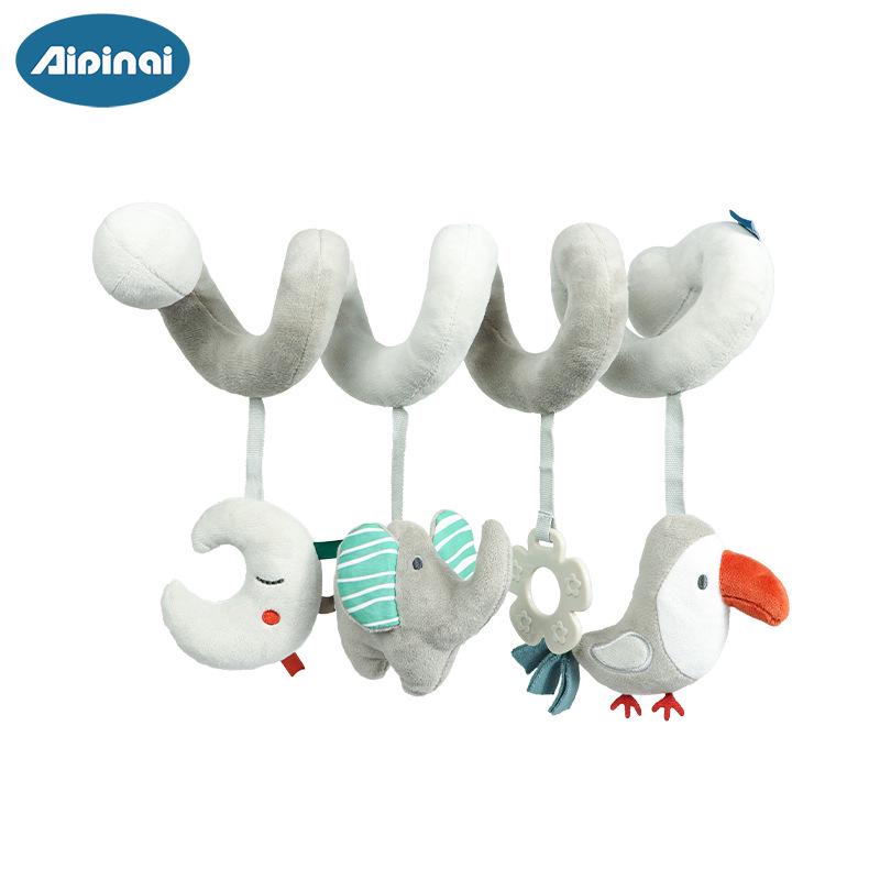 Мобильная детская кроватка и игрушка для раннего обучения в виде серого животного Cross-Border