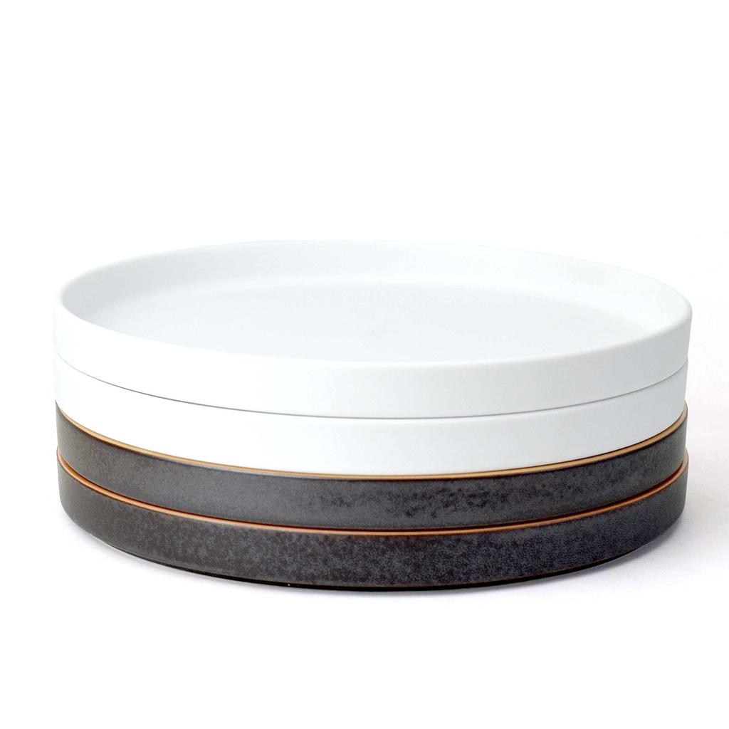 Tatara One Matte Microwave and Dishwasher Professional Perfect for Home Mino Made in Product 191057 Plate, Ceramic, Simple, Flat, White, Stone, Luca,