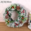 20/30/40 Cm Christmas Wreath Fake Fruit Pine Christmas Decoration Christmas Large Wreath Door Wall Decoration