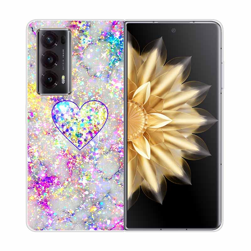 For Honor Magic V2 5G Case Cute Fashion Painted Hard Clear Shell for Honor Magic V2 5G Transparent Covers V 2 Funda Bag MAGICV2