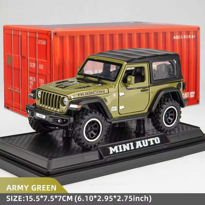 New Jeep Diecast Toy Car Model 1:32 Scale Metal Alloy Vehicle Suitable for Kids Boys Girls Adults Doors Openable with Lights Cool Collectible Gift