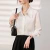 Women Blouses Shirts 2025 Spring Long Sleeve Women Blouse Shirt Turn Down Colla White Chiffon Blouse Shirt Women Tops J859