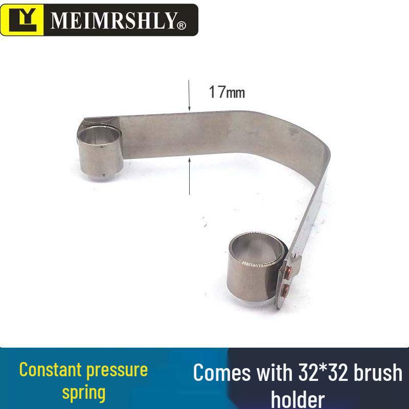 JR Motor Carbon Brush Holder Grip Bracket with Constant Force Spring, Aluminum Copper, 25*32*60 mm.