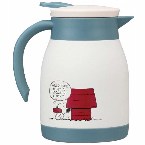 Skater Thermal/Cold Vacuum Dual Structure Stainless Steel Tabletop Pot Wide Mouth Pitcher Thermos 600ml Snoopy Peanuts VSP6