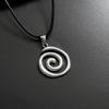 Vintage Spiral Vortex Pendant Hand-Woven Leather Rope Necklace For Women Unisex Boho Swirl Choker Necklace  Jewelry