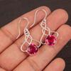 Pink Tourmaline Gemstone 925 Solid Silver Handmade Earrings 1.50" Gift For Her EE-2-18
