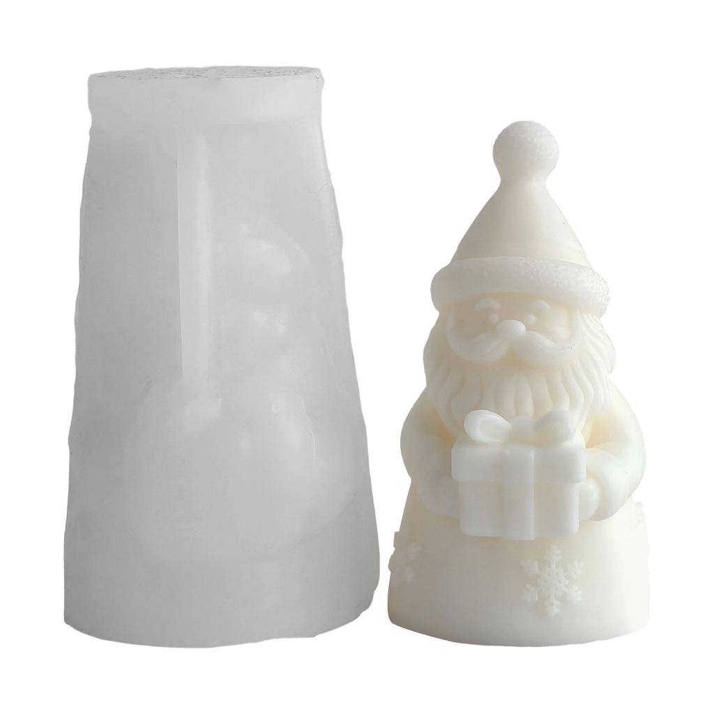 Santa Clause Candle Silicone Mold Multipurpose Silicone Mould for Making Candle Soap Holiday Decoration Epoxy Resin