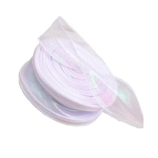 Прозрачная тюлевая лента 3,8 ярда Декоративная лента для рукоделия Радужная тюлевая лента в рулоне для цветов, свадебных приглашений, подарочной упаковки