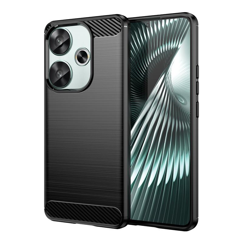 Тонкий силиконовый чехол из углеродного волокна для Xiaomi Poco F6, M6, X6 Pro - Ударопрочный и амортизирующий