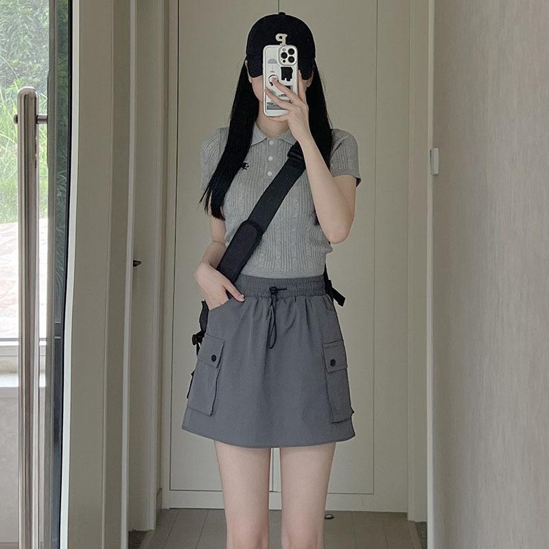 Work Pants, Short Skirt, Women's Summer Thin Style, Quick Drying A-line High Waist Slimming Skirt