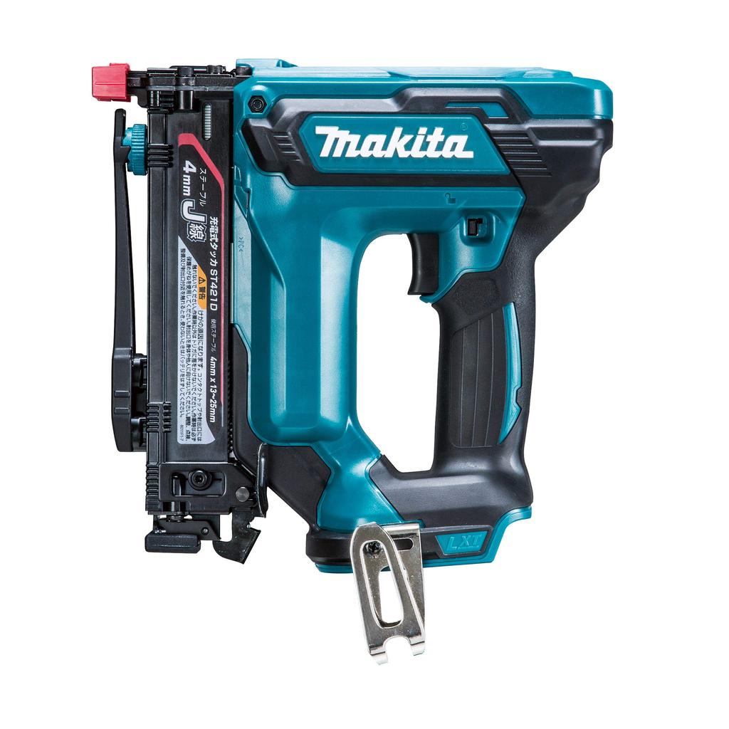 Makita Аккумуляторный степлер 18 В продается в комплекте с кейсом ST421DZK, аккумулятор/зарядное устройство отдельно,