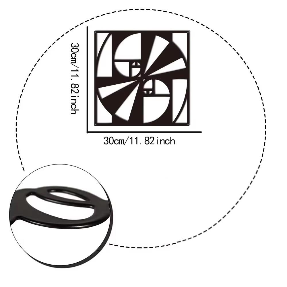 1 шт. Золотое сечение Металлическое настенное искусство – Современный и эстетичный дизайн | Идеально подходит для декора кабинета и комнаты терапевта | Стильные настенные украшения