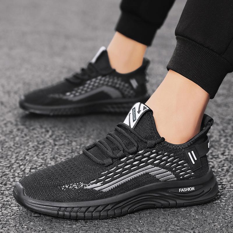 Мужская обувь 2025 года, новая весенняя мужская обувь из дышащей сетки, повседневная обувь из кокоса, мужская спортивная обувь из сетки с мягкой подошвой