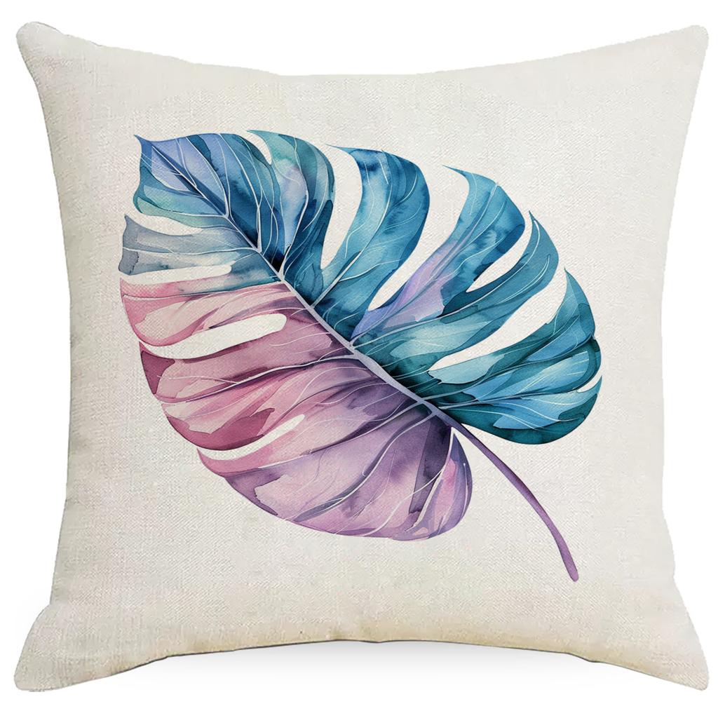 Summer Plant Leaves Pillow Simple Modern Tropical Plant Green Plant Pillow Sofa