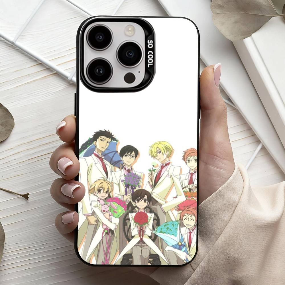 Чехол для телефона Ouran High School Host Club для iPhone 17, 16, 15, 14, 13, 12, 11 Plus, Pro Max Конфетный Посеребренный Внутренний Чехол