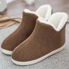 Winter Adult Men And Women Thick Warm Floor Shoes High Tube Non-Slip Indoor Cotton Shoes Plush Home Slippers Shoes Women