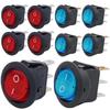 8 шт. KCD1 Вкл/Выкл 3-контактный 2-позиционный щелчок 20A 12V красный светодиод круглый лодочный тумблер со светодиодом для замены дома своими руками