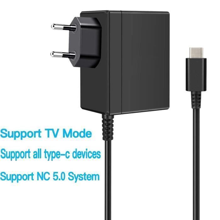 Аксессуары для Nintendo Switch, зарядное устройство для Nintendo Switch, 15 В, 2,6 А, быстрая зарядка, совместимость с вилкой европейского стандарта