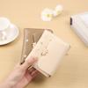 Autumn Winter PU Printed Zipper Coin Sweet Lady Short Wallet