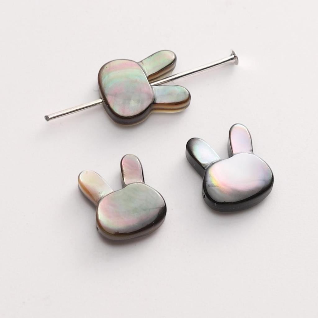 Натуральные ракушечные бусины в виде головы кролика и кошки для изготовления ожерелий, браслетов, серег и другой бижутерии