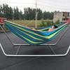 Outdoor Canvas Hammock with Carry Bag Strap Portable Heavy Duty Single Double Person Camping Garden Patio Balcony Porch Backyard Colorful Stripe