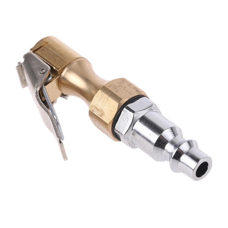 Brand New Brass Air Chuck Open Flow Tire Chuck Heavy Duty Lock on Tire Inflator Chuck for w/ Clip