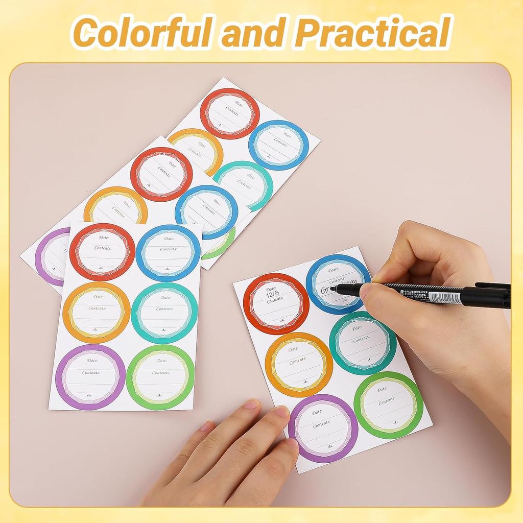 Съемные этикетки для банок Мейсона 90 этикеток для консервирования на банки и крышки Наклейки-этикетки для банок для консервирования Цветочные круглые для пищевых контейнеров Крышки для специй Банка