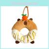 Capybara Doughnut Plush Stuffed Toy Animal Keychain Room Decoration Kid Gifts