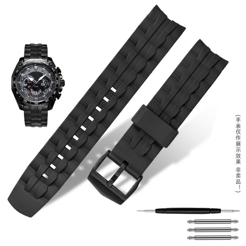 Классический 22 мм ремешок из нержавеющей стали для часов Casio EF-550 EF-524, серебряный ремешок с раскладывающейся пряжкой, браслет из металла, цепочка для мужских часов