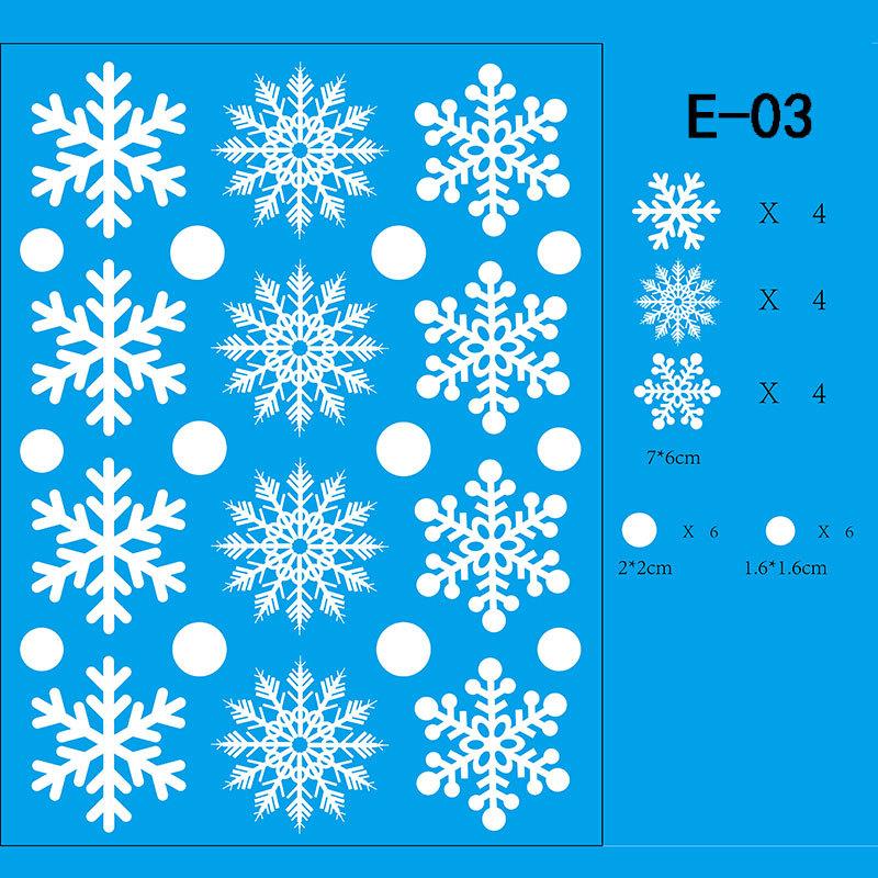 Снежинка Звезда Статичное Рождественское Украшение Новый Год r Детская Комната Стеклянная Наклейка Наклейка 24X32CM Наклейки на Окно Санта Клаус Снеговик Аксессуары