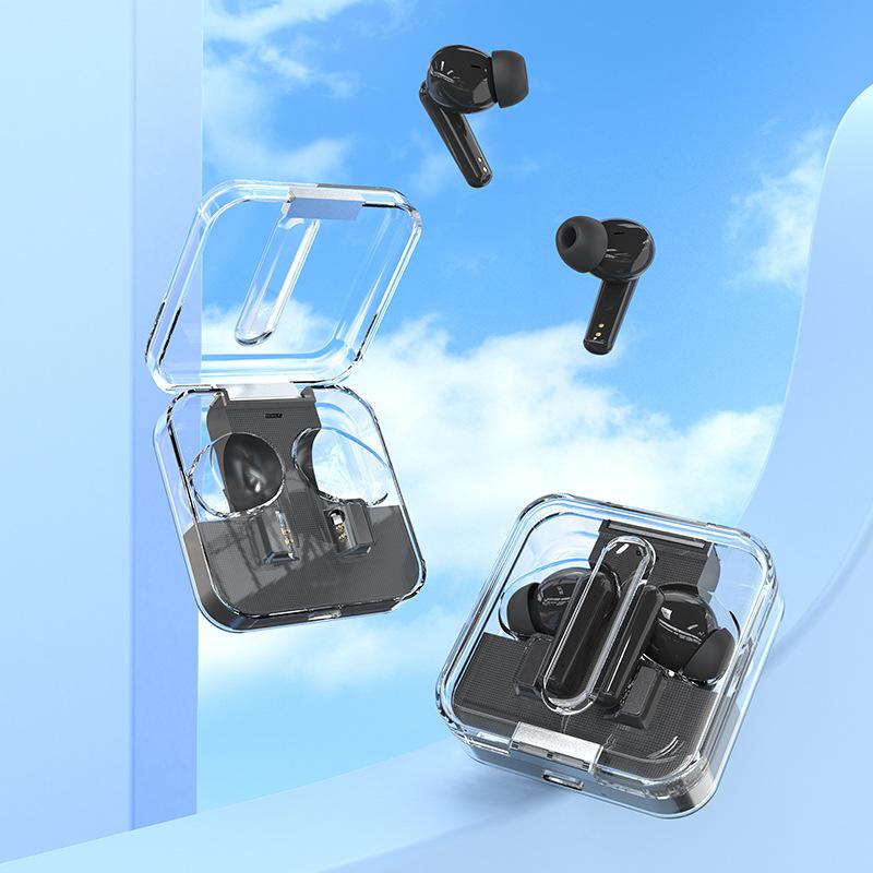 Полностью прозрачные внутриканальные наушники Macaron Color, модная мощная беспроводная Bluetooth-гарнитура с басами