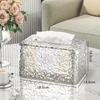 Tissue Box Household Glacier Pattern Living Room Bathroom Good-looking Light Luxury Paper Extraction Box